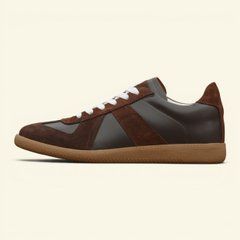 Кеди Maison Margiela Replica Brown Leather Sneakers, Коричневий, 40