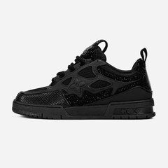 Кросівки Louis Vuitton LV Skate Sneaker Black Crystal, Чорний, 37