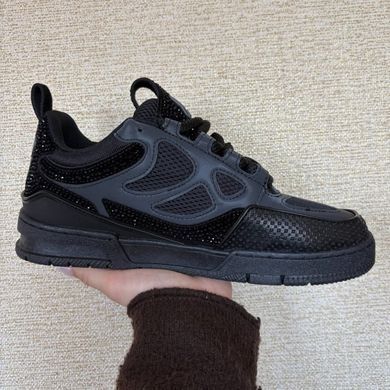 Кросівки Louis Vuitton LV Skate Sneaker Black Crystal, Чорний, 36
