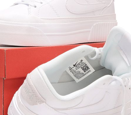 Кросівки Nike Wmns Court Legacy Lift 'Triple White', Білий, 37