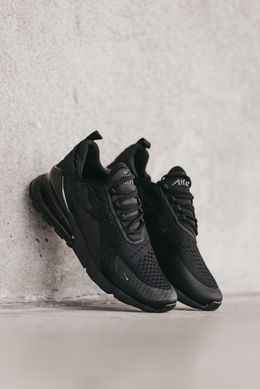 Кросівки Nike Air Max 270 Triple Black (Чорний), Чорний, 41