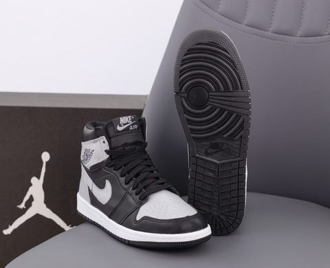 Кросівки Nike Air Jordan 1 High Grey Black , Темно-сірий, 41