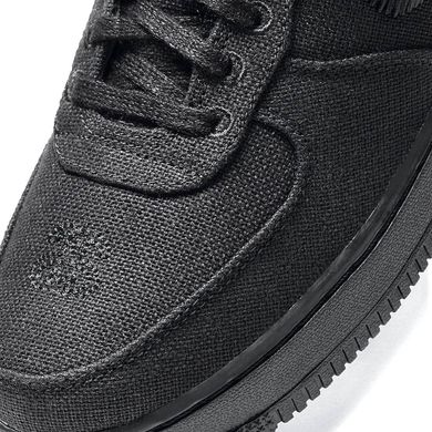 Кросівки Stussy x Nike Air Force 1 Black (Чорний), Чорний, 40