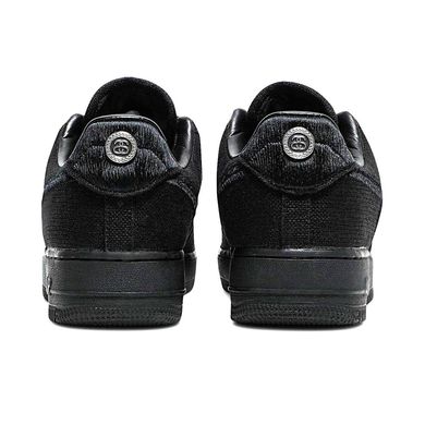 Кросівки Stussy x Nike Air Force 1 Black (Чорний), Чорний, 40