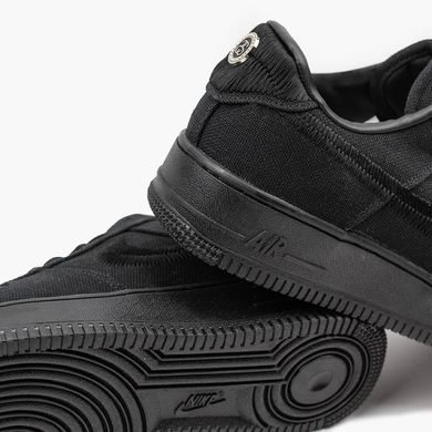 Кросівки Stussy x Nike Air Force 1 Black (Чорний), Чорний, 40