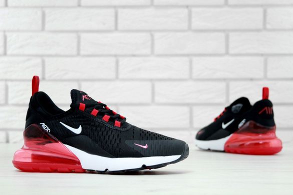 Кросівки Nike Air Max 270 чорний, білий, червоний , Чорний, 43