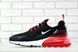 Кросівки Nike Air Max 270 чорний, білий, червоний , Чорний, 43