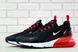 Кросівки Nike Air Max 270 чорний, білий, червоний , Чорний, 41