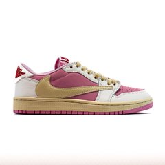 Кросівки Nike Air Jordan 1 Low x Travis Scott Pink, Рожевий, 38