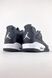 Кросівки Nike Air Jordan 4 Retro Black WHite (Чорний/Білий), Чорний, 41