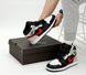 Кросівки Nike Air Jordan 1 High Black Red (Чорний), Комбінований, 42