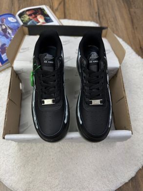 Кросівки Nike Air Force 1 Low Skeleton QS Black  (Чорний) , Чорний, 42