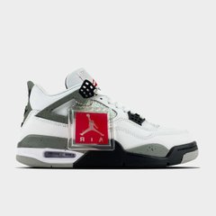 Кросівки Nike Air Jordan 4 Retro Grey White (Білий) , Білий, 41