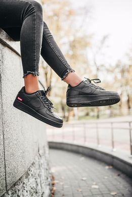 Кросівки Nike Air Force 1 Low Supreme Black (Чорний), Чорний, 37