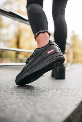 Кросівки Nike Air Force 1 Low Supreme Black (Чорний), Чорний, 37