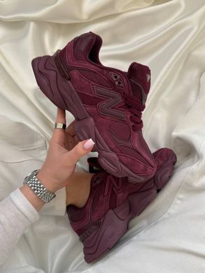 Кросівки New Balance 9060 Burgundy, Бордовий, 36