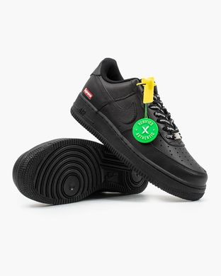 Кросівки Nike Air Force 1 Low Supreme Black (Чорний), Чорний, 37