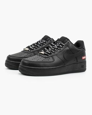 Кросівки Nike Air Force 1 Low Supreme Black (Чорний), Чорний, 37