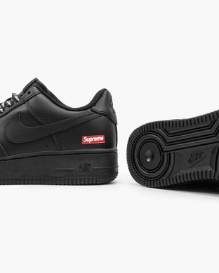 Кросівки Nike Air Force 1 Low Supreme Black (Чорний), Чорний, 37