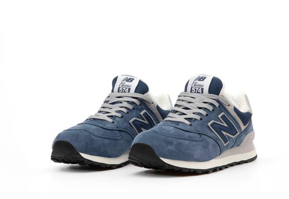 Зимові кросівки New Balance 574 Blue ❄️(Синій) , Блакитний, 40