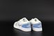 Кросівки Nike Air Jordan 1 Retro Low (Бежевий, блакитний, сірий) , Бежевий, 36