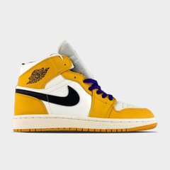 Кросівки Nike Air Jordan 1 Mid SE Lakers (Жовтий), Жовтий, 40