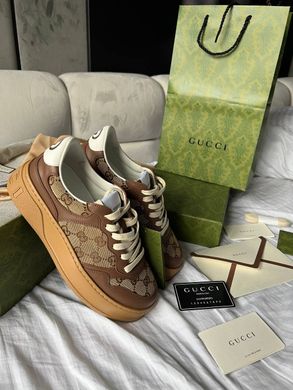 Кросівки Gucci GG Sneaker GG Beige Ebony, Бежевий, 36