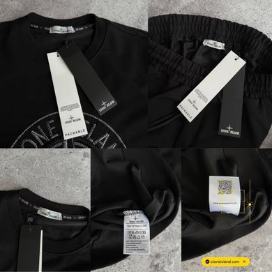 Чоловічий спортивний костюм STONE ISLAND Чорний , Чорний, S