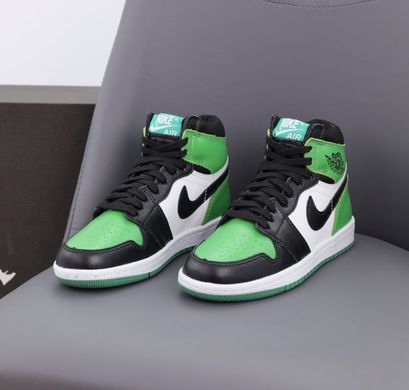 Кросівки Nike Air Jordan 1 High Green Black ⭐РОЗПРОДАЖ⭐, Зелений, 42