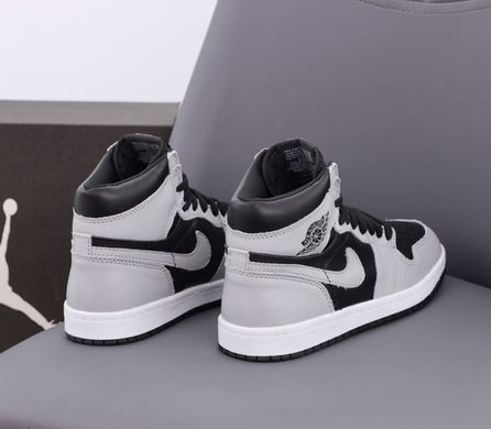 Кросівки Nike Air Jordan 1 High Grey/Black , Темно-сірий, 41
