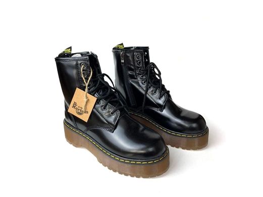 Зимові черевики Dr. Martens Jadon Winter Black ❄️(Чорний, хутро) , Чорний, 36