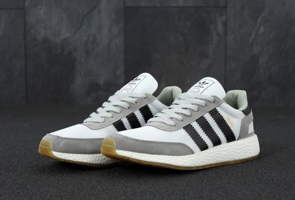 Кросівки Adidas Iniki RUNNER BOOST, сірий, чорний, білий, В'єтнам , Білий, 40