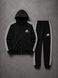 Чоловічий спортивний костюм Adidas чорний (капюшон), Чорний, 2XL