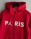 Худі Jordan M J PSG Red FLEECE на флісі ❄️(Червоний), Червоний, S