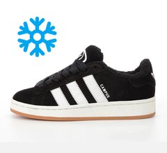 ⭐Зимові кросівки Adidas Campus 00s Black Fur❄️(Чорний), Чорно-білий, 41