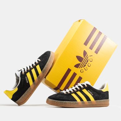 Кросівки Adidas Gazelle x Gucci  ‘Black GG Monogram’ (Чорний), Чорний, 36