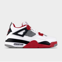 Кросівки Nike Air Jordan 4 Retro Fire Red (Білий) , Білий, 43
