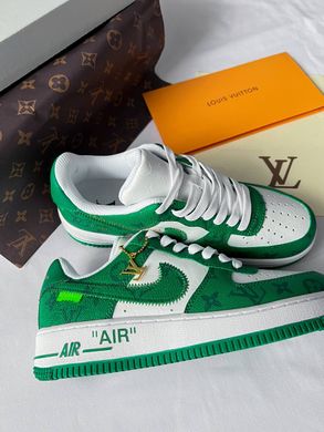 Кросівки Louis Vuitton X Nike Air Force 1 Low Green (Зелений), Зелений, 36