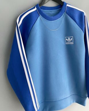 Світшот Adidas Blue фліс ❄️(Блакитний), Блакитний, S
