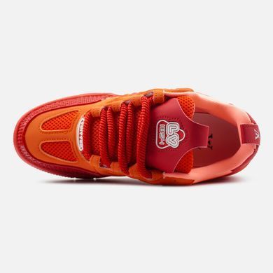 Кросівки Louis Vuitton Skate Sneaker Red Mix Orange Cowhide, Червоний, 37