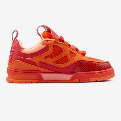 Кросівки Louis Vuitton Skate Sneaker Red Mix Orange Cowhide, Червоний, 37