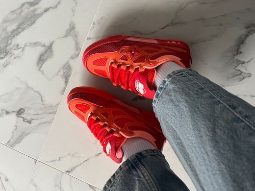 Кросівки Louis Vuitton Skate Sneaker Red Mix Orange Cowhide, Червоний, 37