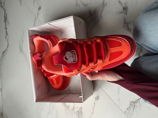 Кросівки Louis Vuitton Skate Sneaker Red Mix Orange Cowhide, Червоний, 37