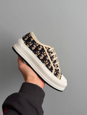 Кросівки Dior B23 Platform Beige Blue, Чорно-білий, 36