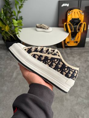 Кросівки Dior B23 Platform Beige Blue, Чорно-білий, 36