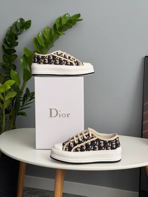 Кросівки Dior B23 Platform Beige Blue, Чорно-білий, 36