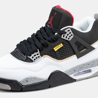 Кросівки Nike Air Jordan 4 UN/LA Black/White (Чорний/Білий), Чорно-білий, 41