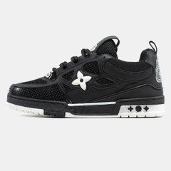Кросівки Louis Vuitton Skate Sneaker Black White, Чорний, 40