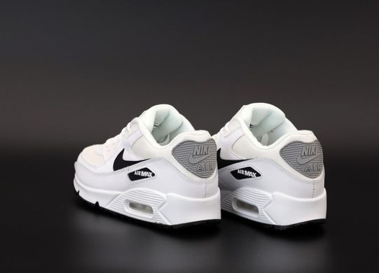 Кроссовки Nike Air Max 90 White Black (Чорний) , Білий, 41