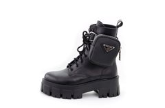 Зимние ботинки PRАDА Monolith Black ❄️(Черный)(Мех), Черный, 36